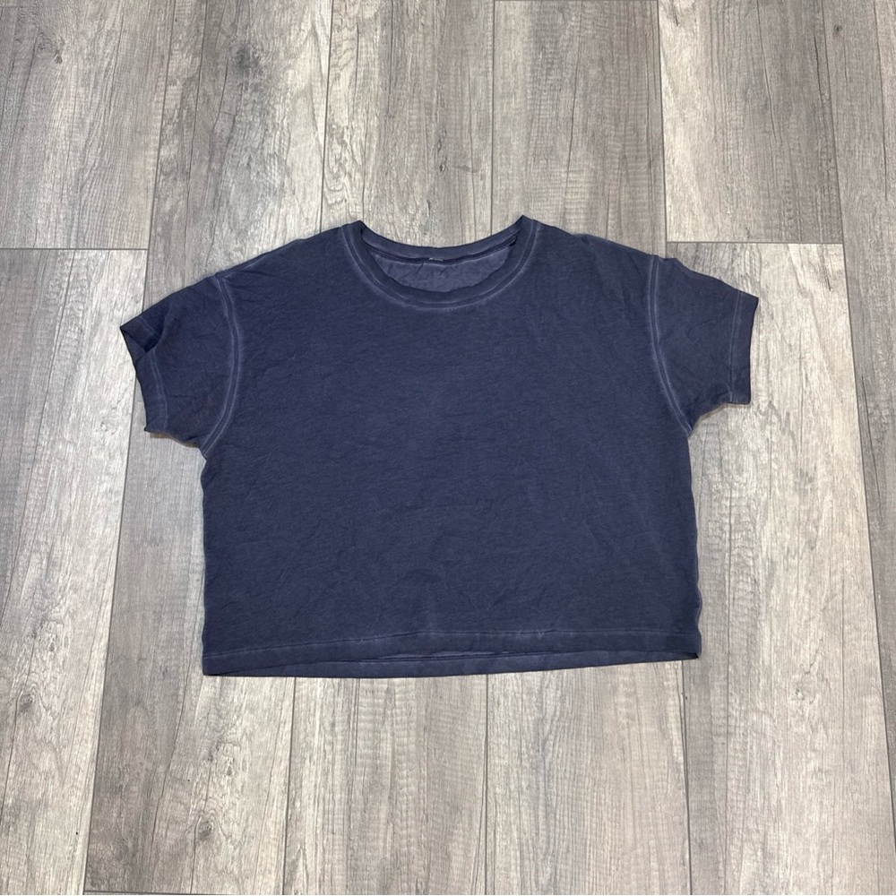 lululemon Faded Navy Short Sleeve Tee
